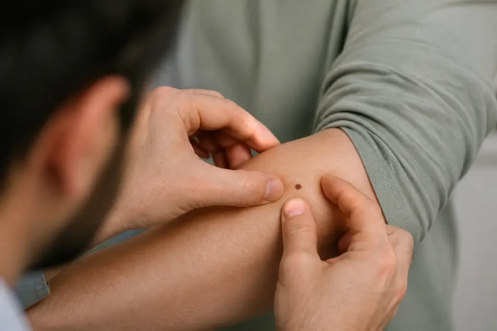 Grain de beauté qui tombe : faut-il s'inquiéter ?